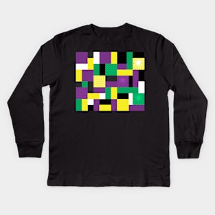 Mardi Gras Block Party Kids Long Sleeve T-Shirt